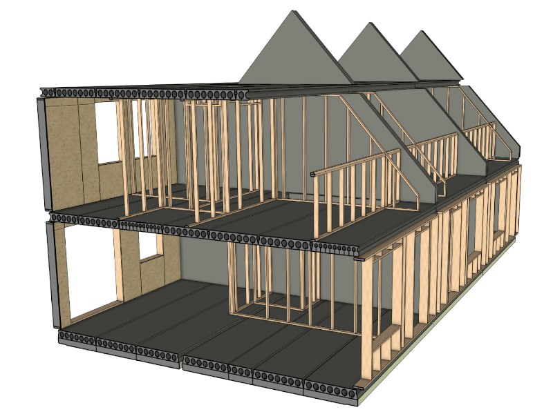 SKELET houtskeletbouw woonblok